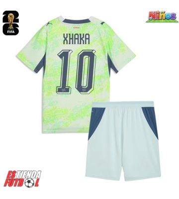 Suiza Granit Xhaka #10 Segunda Equipación Niños Mundial 2026 Manga Corta (+ Pantalones cortos)
